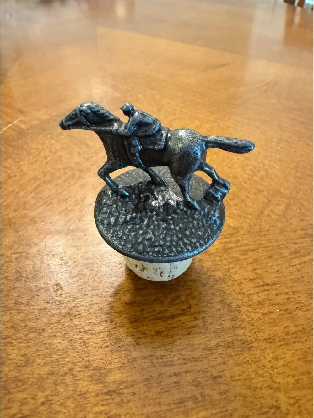 Blantons “T” Vintage Horse and Jockey Wine Bottle Stopper